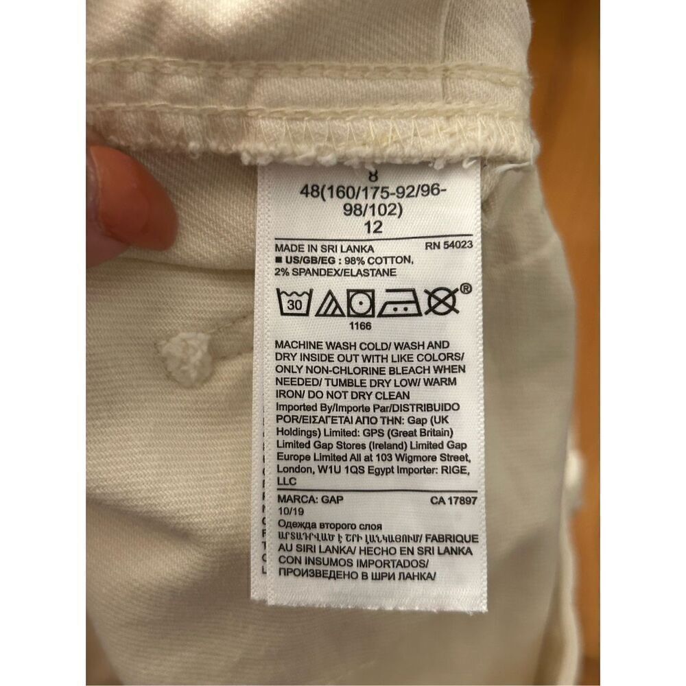 EUC GAP high-rise Wide-leg Cropped size 8 ivory - Picture 8 of 8